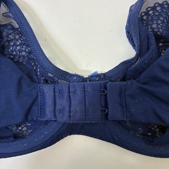 Body by Victoria Unlined Demi Bra Sapphire Floral Lace Size 34DD - Picture 6 of 7